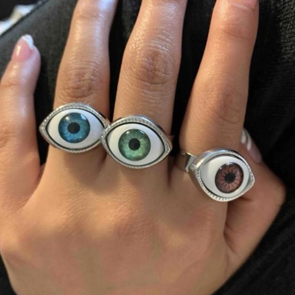 3pc Eye Decor Rings - Picture 3 of 4